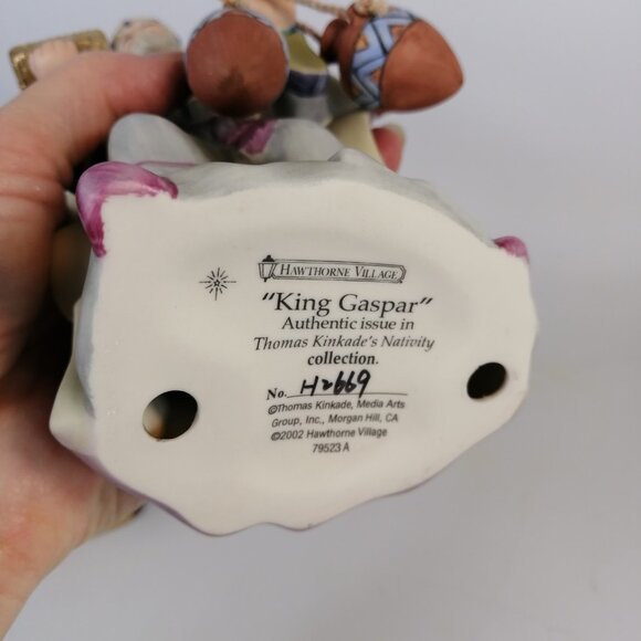 Hawthorne Village Thomas Kinkade Nativity Seated Camel & King Gaspar 2002 Mint - Picture 7 of 7